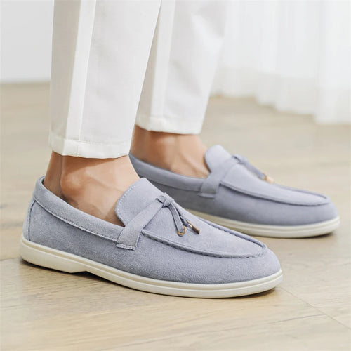 Mocassin bleu ciel pour homme