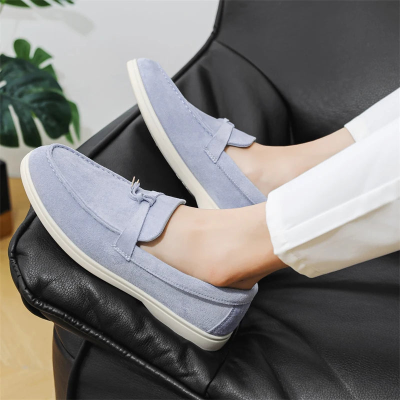 Mocassin bleu ciel pour homme
